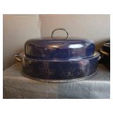 Blue Speckled Enamel Roasting Pans