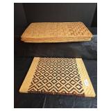 11 - Traditional Bamboo Woven Place Mats and 6 -  Geometric Pattern Placemats