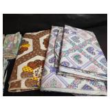 Mixed Lot of Decorative Cloth Napkins and Vinyl Tablecloths