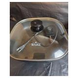 Rival Electric Skillet with Glass Lid and New Small Skillet
