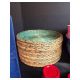 Holiday Bowl Collection Set with Woven Plate Holders, and Papergoods