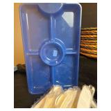 Holiday Bowl Collection Set with Woven Plate Holders, and Papergoods