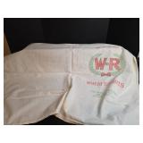 Wall-Rogalsky Milling Co. Wheat Shorts Feed Sack made into Tablecloth