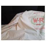Wall-Rogalsky Milling Co. Wheat Shorts Feed Sack made into Tablecloth