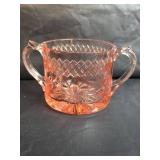 Depression Glass Collection - Amber Compote and Pink Dishes