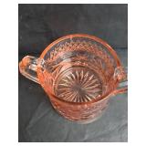 Depression Glass Collection - Amber Compote and Pink Dishes