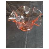 Depression Glass Collection - Amber Compote and Pink Dishes
