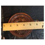 Depression Glass Collection - Amber Compote and Pink Dishes