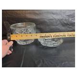 Cut Crystal Storage Jar with Floral Ashtray