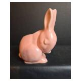 Pink Ceramic Bird Planter and Bunny Planter Set- Unmarked