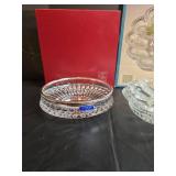 11\" Indian Glass Crystal Happenings Egg Relish Platter and Gorham Crystal Dish