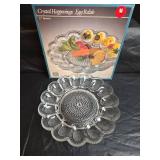 11\" Indian Glass Crystal Happenings Egg Relish Platter and Gorham Crystal Dish