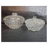 Vintage Clear Glass Candy Dishes with Lids