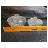 Vintage Clear Glass Candy Dishes with Lids