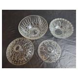 Vintage Clear Glass Candy Dishes with Lids