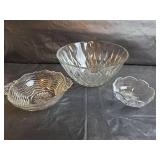 Vintage Clear Glass Bowls