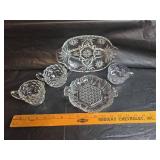 Vintage Cut Glass Serving Dishes