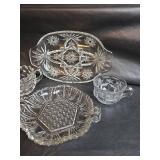 Vintage Cut Glass Serving Dishes