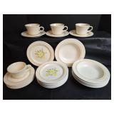 Vintage 22ct Yellow USA Dinnerware