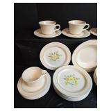 Vintage 22ct Yellow USA Dinnerware