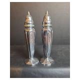 Sterling Silver Salt and Pepper Shakers with Butter Spread Dish