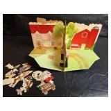 Vintage Red Barn Farm Pop-Up Play Set