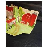 Vintage Red Barn Farm Pop-Up Play Set