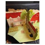 Vintage Red Barn Farm Pop-Up Play Set