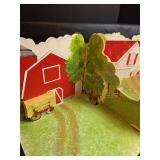 Vintage Red Barn Farm Pop-Up Play Set