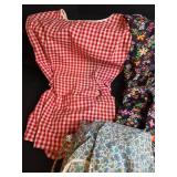 3 Vintage Hand Sewn Smock- Like Aprons