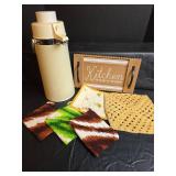 1970s Coffee Dispenser, Pot Holders and Deco Sign