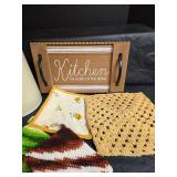 1970s Coffee Dispenser, Pot Holders and Deco Sign