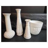 Milk Glass Bud Vase Collection