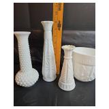 Milk Glass Bud Vase Collection