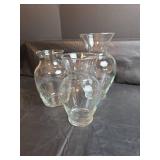 Clear Glass Bud Vase Set of 3