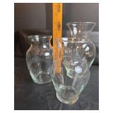 Clear Glass Bud Vase Set of 3