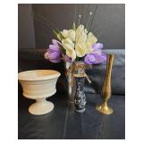 Vintage Haeger Vase, Handcrafted Vase, Brass Vase and More