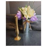 Vintage Haeger Vase, Handcrafted Vase, Brass Vase and More