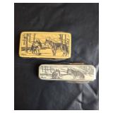 Frost Cutlery Flying Falcon Pocket Knife with Wolf Scene