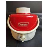 Vintage Coleman Red and White Water Jug