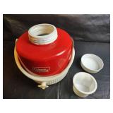 Vintage Coleman Red and White Water Jug