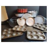 Baking Pan Collection with Bundt and Heart Molds