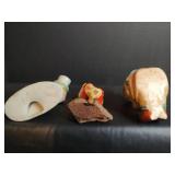 Vintage 1940s Ceramic Figurine Set, Handpainted with Detailed Clothing and Expressions