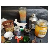 Assorted Lot - Candles, Votives, Letter Holder and More
