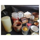 Assorted Lot - Candles, Votives, Letter Holder and More