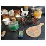 Assorted Lot - Candles, Votives, Letter Holder and More