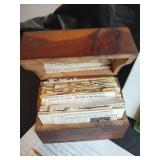 Handwritten Family Recipe Collection with Wood Recipe Box and More