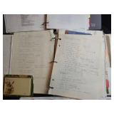 Handwritten Family Recipe Collection with Wood Recipe Box and More