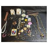 Mixed Jewelry Lot - Necklaces, Pins and Memorabilia