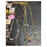 Mixed Jewelry Lot - Necklaces, Pins and Memorabilia